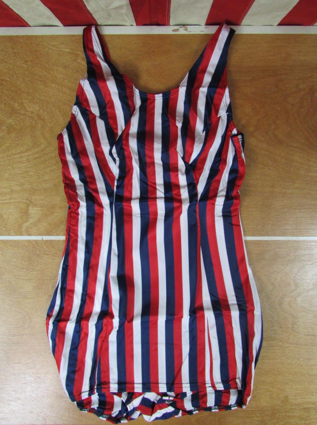 Vintage 1960s Ocean Mermaid Swimsuit NOS w/Liberty Magazine Framed Beach Pennant