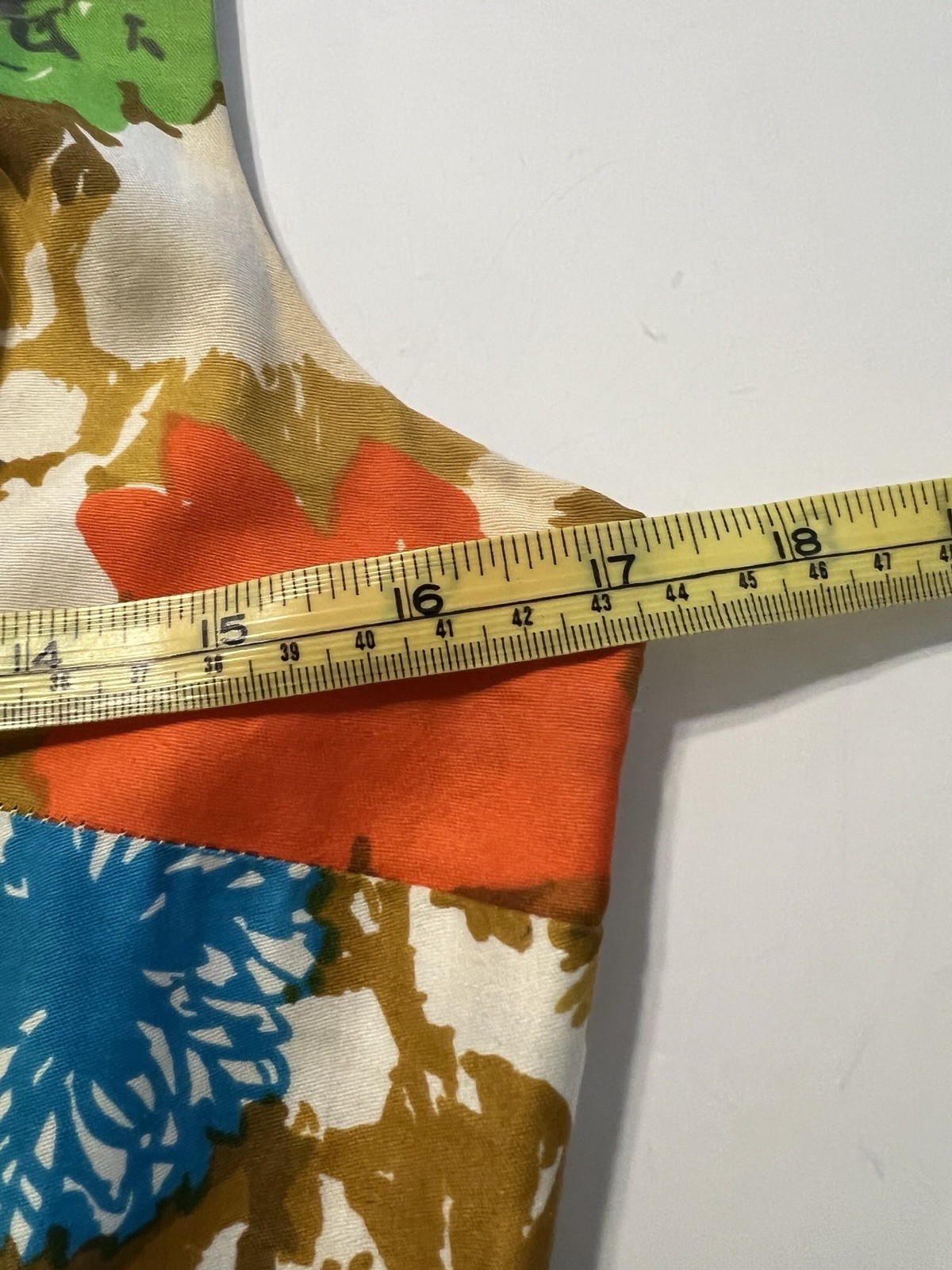 VTG 50s 60s Jay Herbert Bold Vibrant Floral Flower Power Full Circle Dress XS S