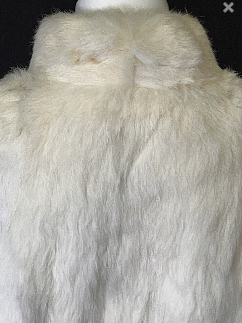 Stunning Vintage 1970’s Genuine White Rabbit Fur Coat – Luxe High Fashion Jacket