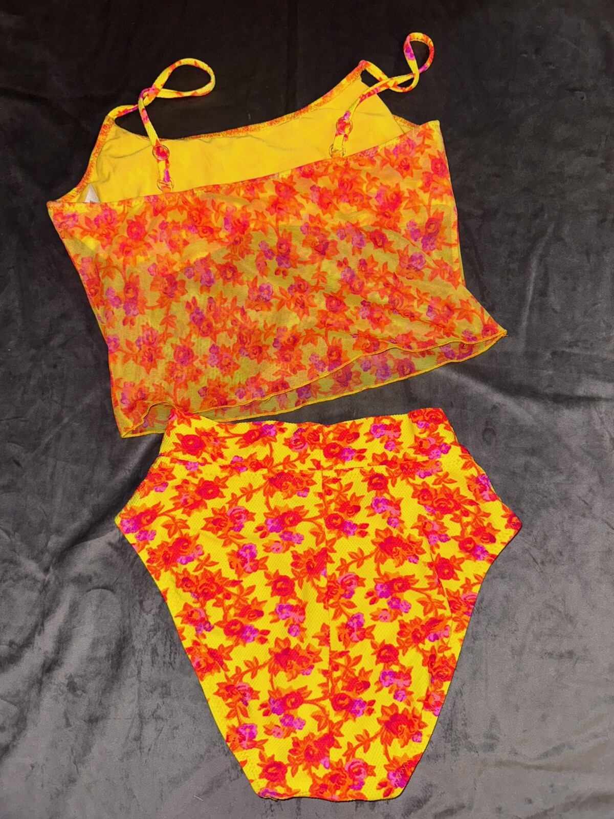 VINTAGE CALIFORNIA WAVES S orange/yellow Small Bottom / Large Top
