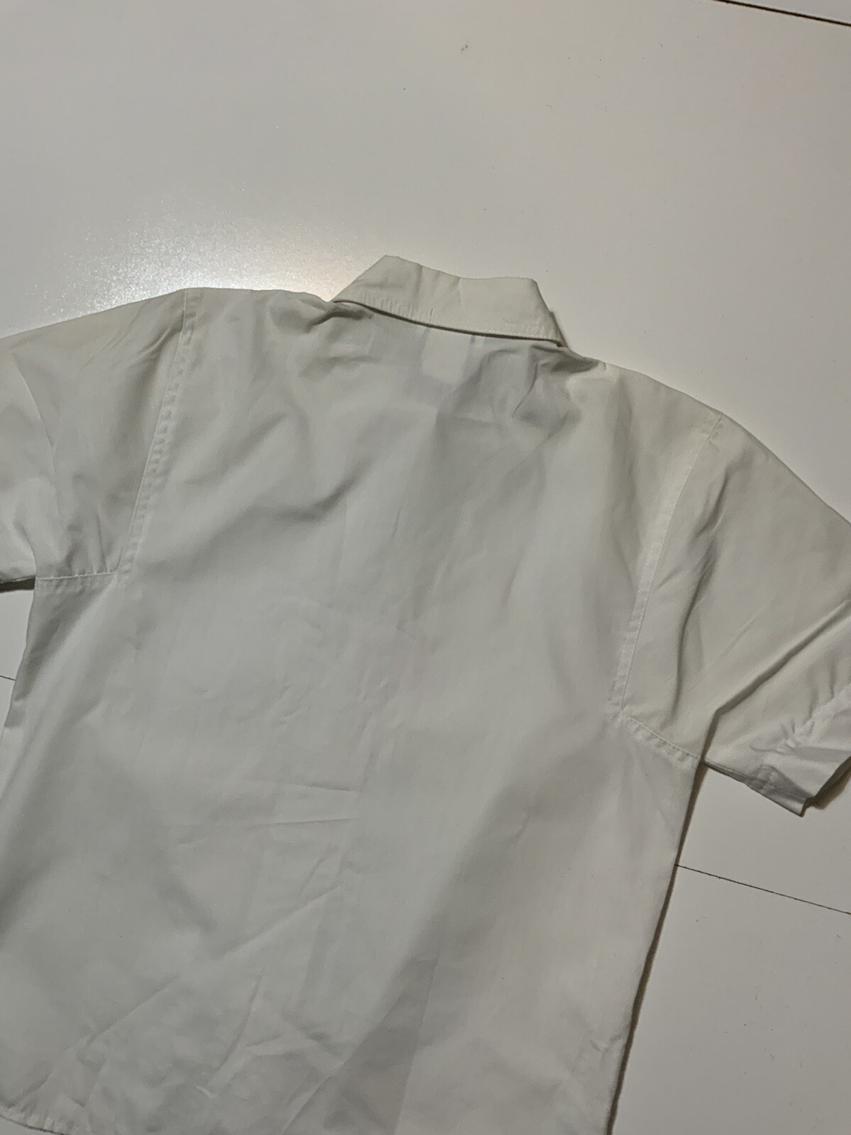 Vintage 70s 80s N.R.1 By Ned Gould Retro White Button Front S/S Shirt Sz. 6