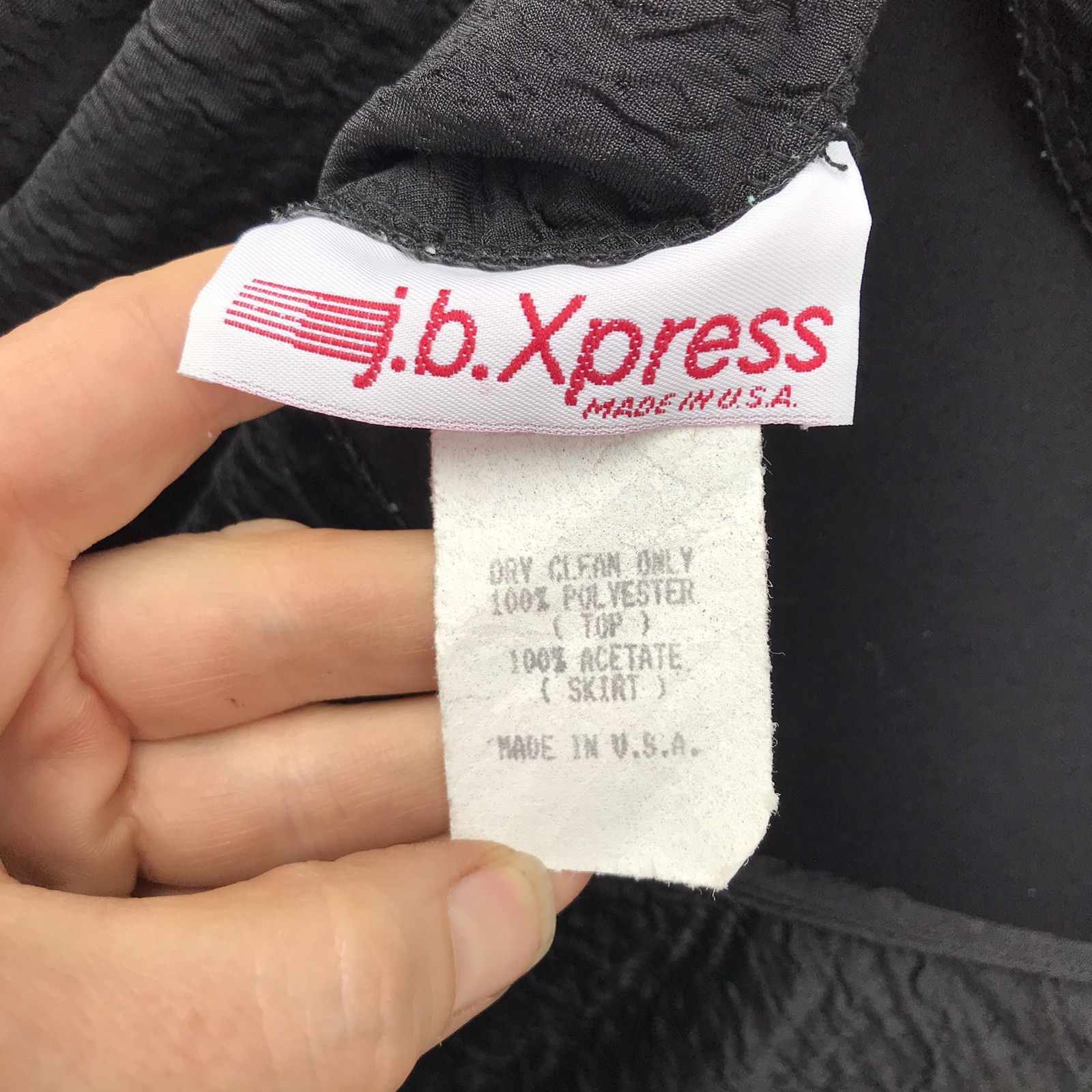 VTG 80s Ruffled Drop Waist Long Sleeve Party Dress J.B. Express 11