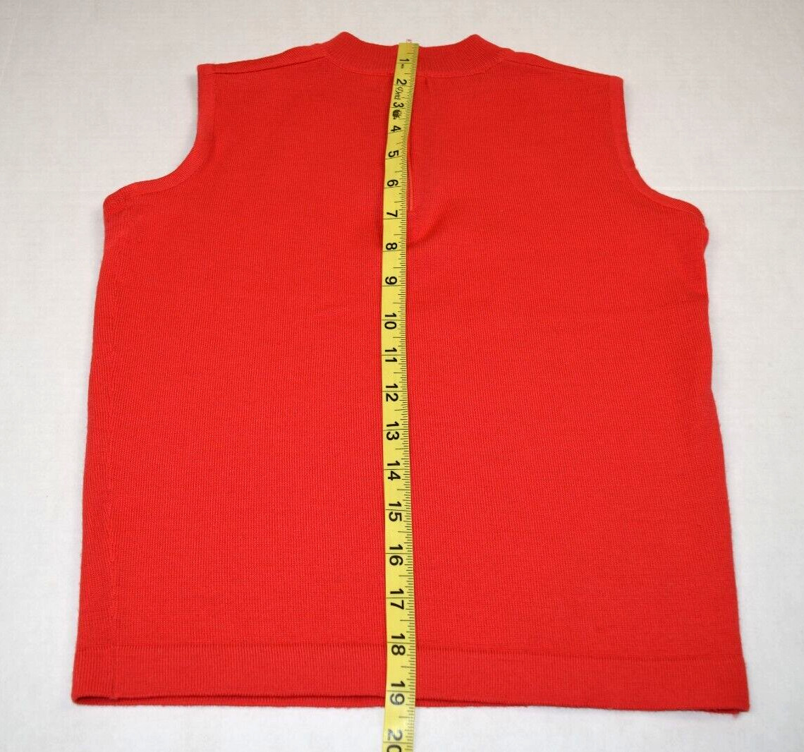 Vintage Sweater Top Skirt Set S/M 50s Tai Tung Orange Pink Lambs Wool 3 Piece