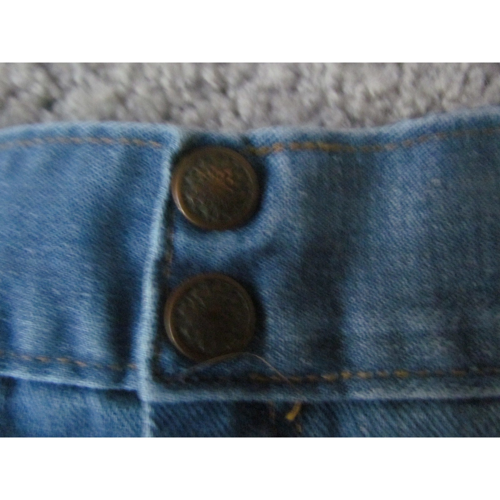 1970s Sears Jeans That Fit 28 Blue Vintage High Waisted Wide Leg Denim Mom