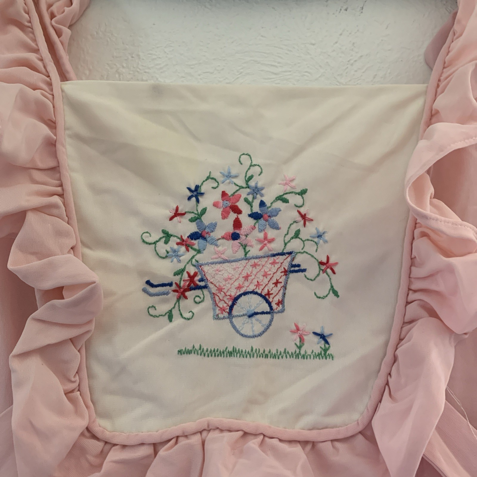 VTG Dutchess Individually Yours JR Nightgown Pink Embroidered Nylon Measured