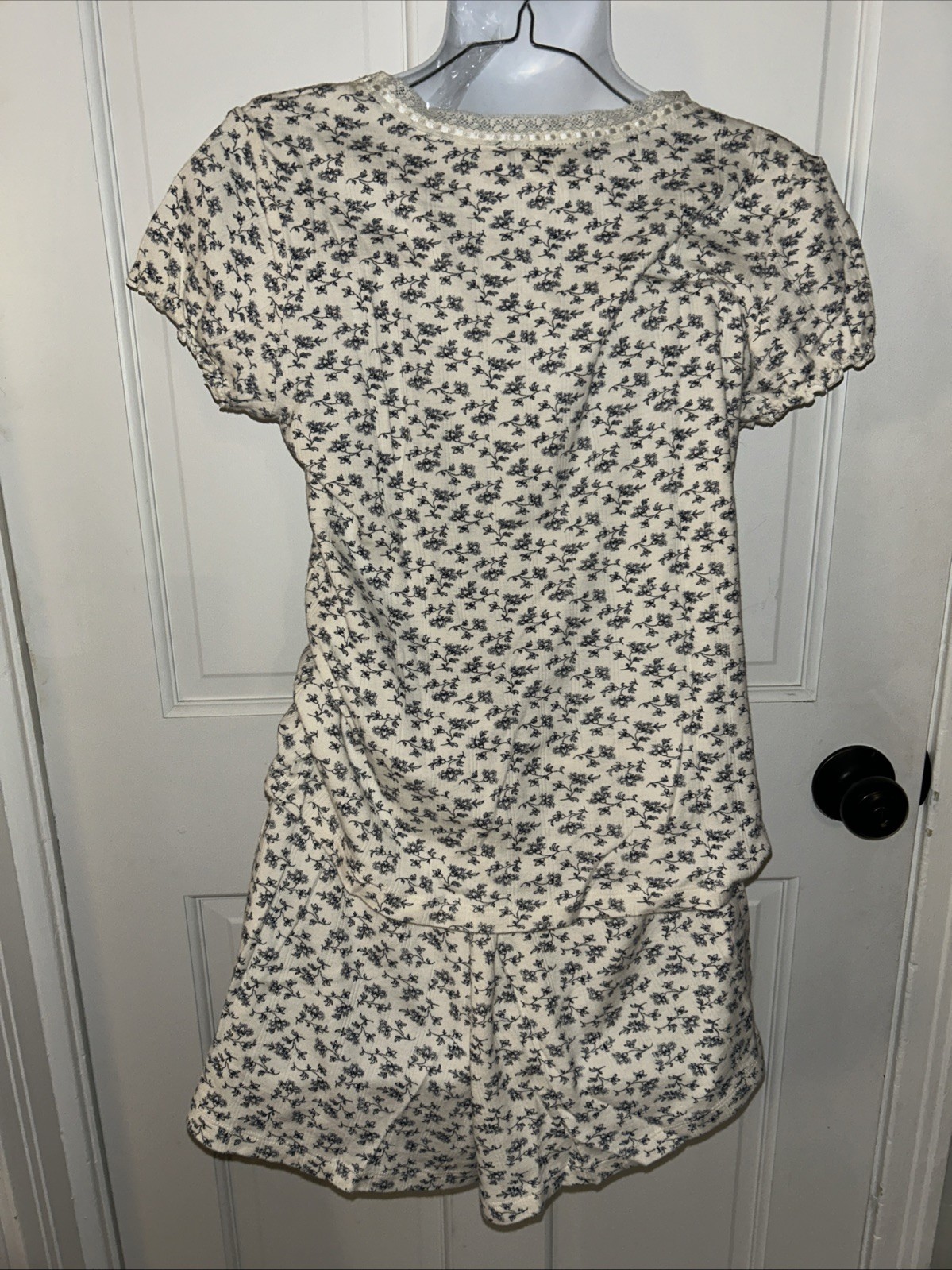 LAUREN Ralph Lauren White And Black Paisley Woman’s Short Pj
