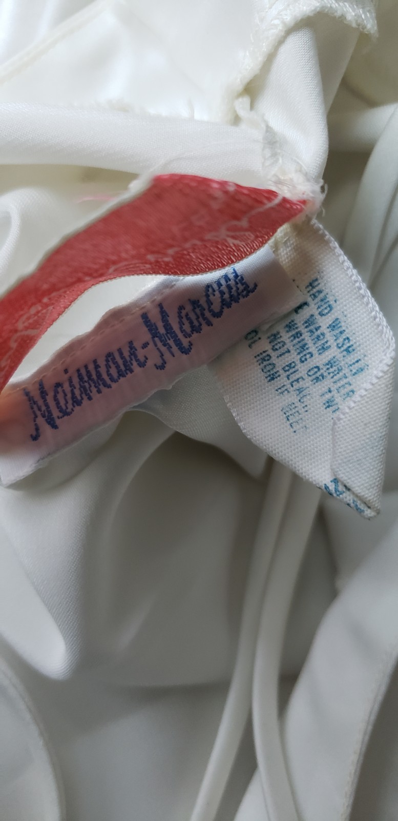 VTG Zandra Rhodes White Gown Dress Sz P Designer Semi-Sheer Union Tag USA FLAWS