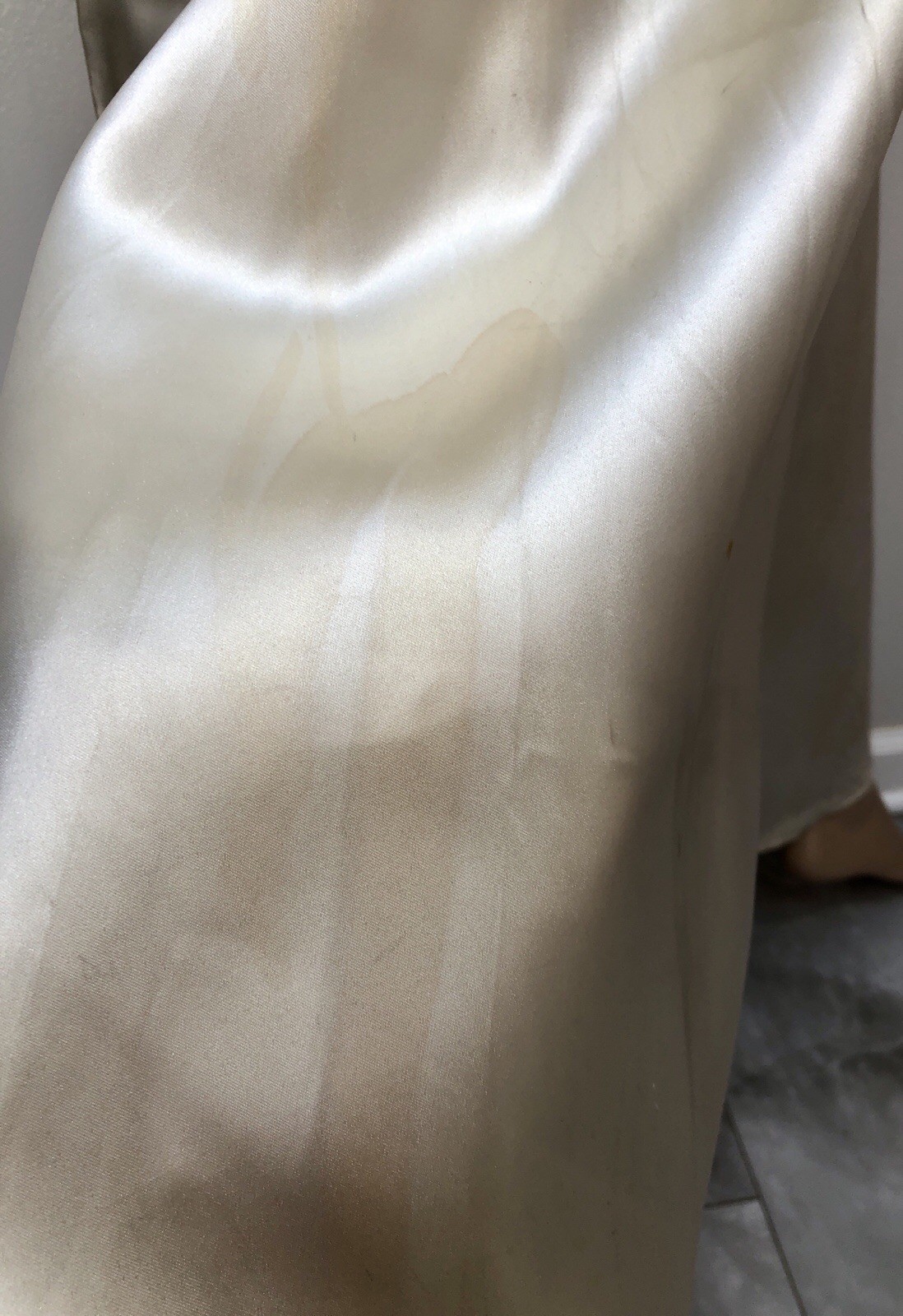 VTG 1930s OLD HOLLYWOOD HARLOW Ivory SATIN Rayon BIAS CUT GLAMOUR GOWN *Buy-Now