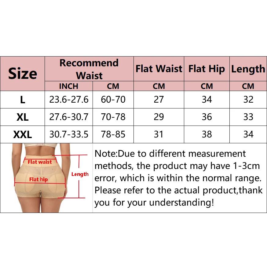 Hip Enhancer Hip Butt Cushion Hips Cushion Padded Panties Control Panties Butt L