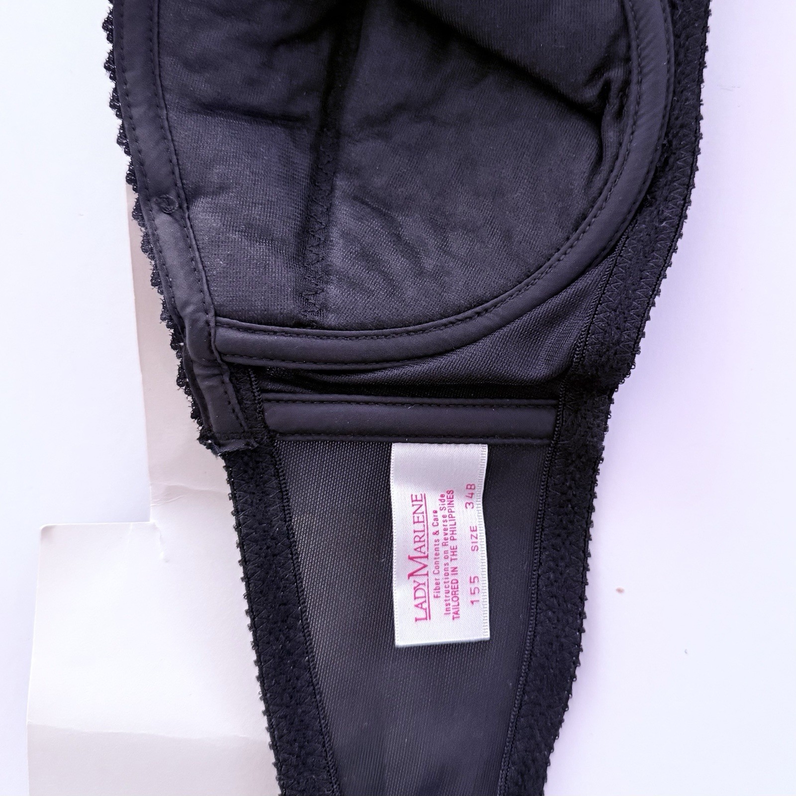 Lady Marlene Vintage Strapless Bra Black 32B NWT