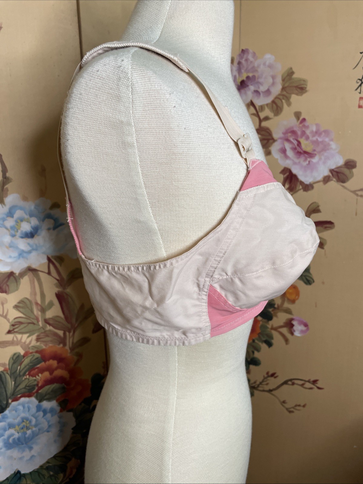 Vintage Exquisite Form Bullet Bra Sz 36C Pink Two Tone Pinup Retro Pointy