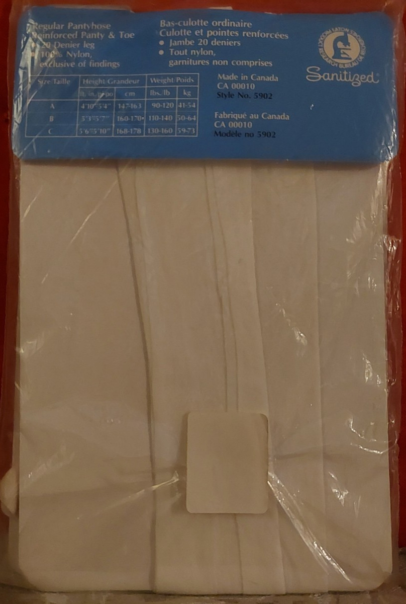 Vintage Pantyhose EATON 1 Pair Regular Color White One Size BAMA2