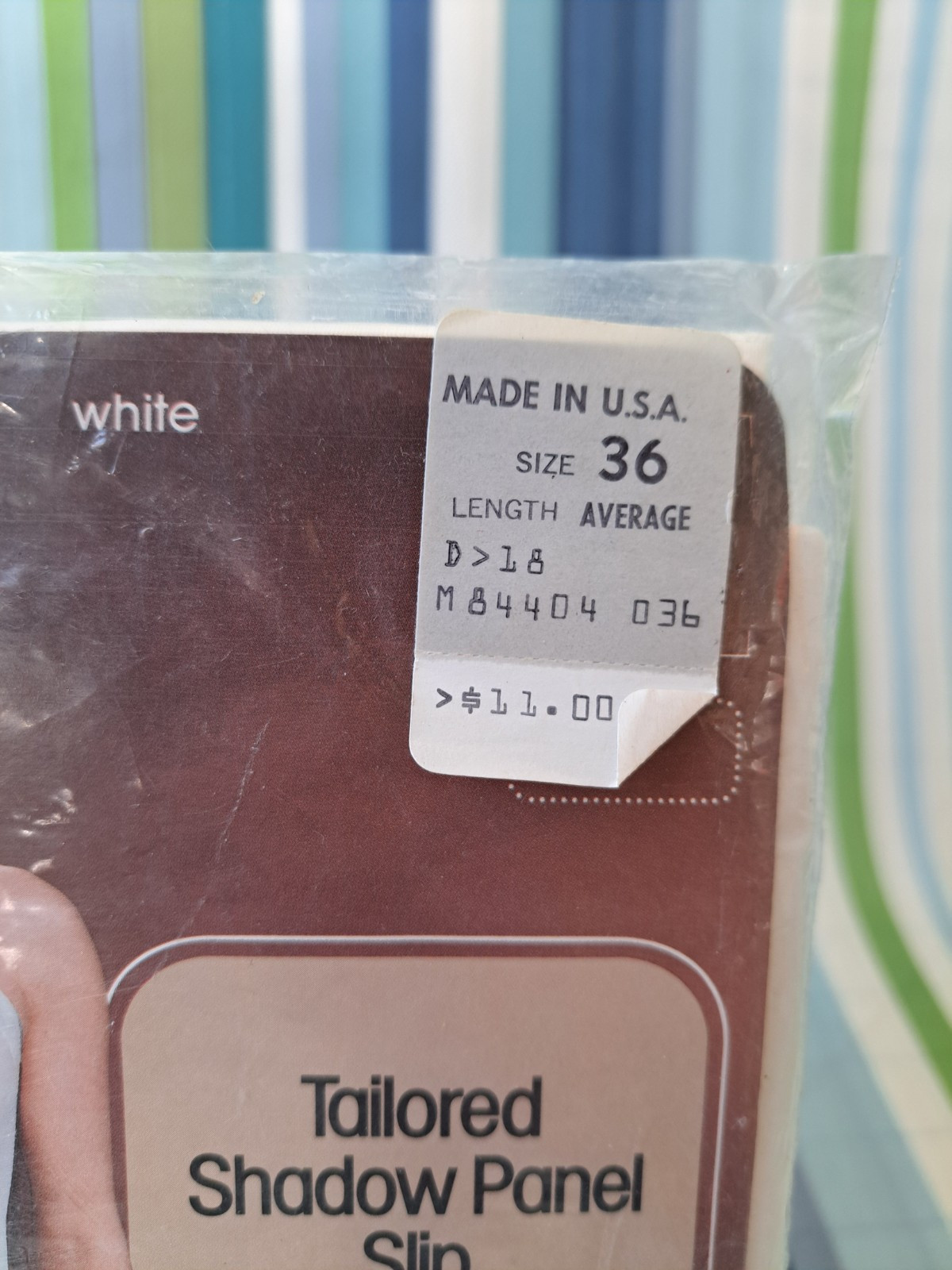 Vintage Sears Tailored Shadow Panel Slip 100% Antron Nylon Ivory Size 36 1 BIN14