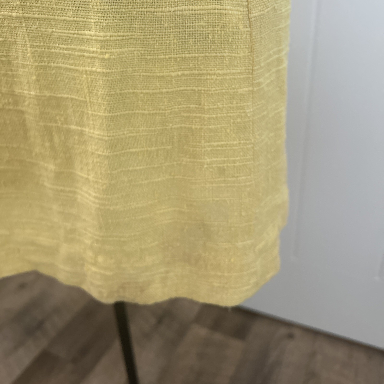 Vintage J. Harlan Originals ModYellow Linen Dress With Cut Out Neckline