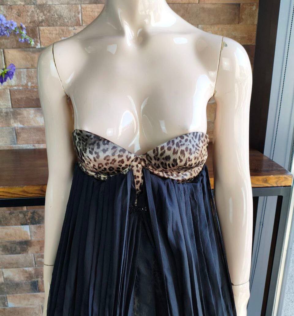 Vintage Silk Layered Evening Dress on Leopard Base Collection 2008 Size 1