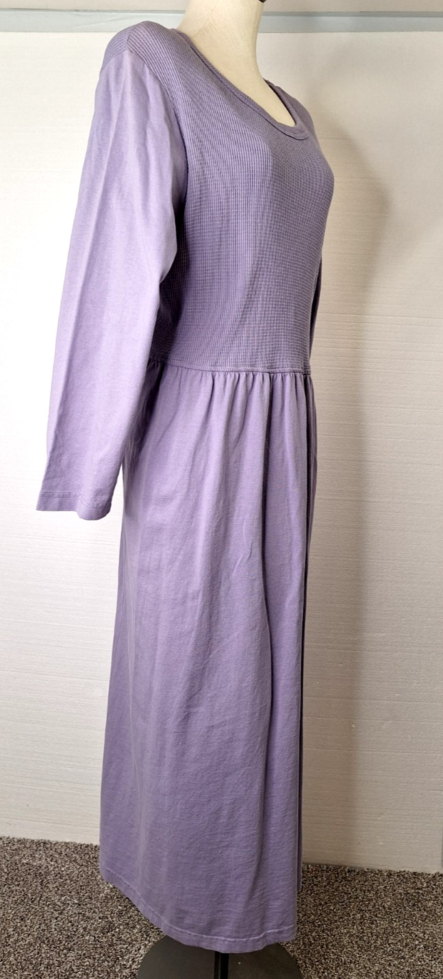Vtg 90s C2W Cotton To Wear Woman’s Size 2X Purple Long Sleeve Stretch Dress