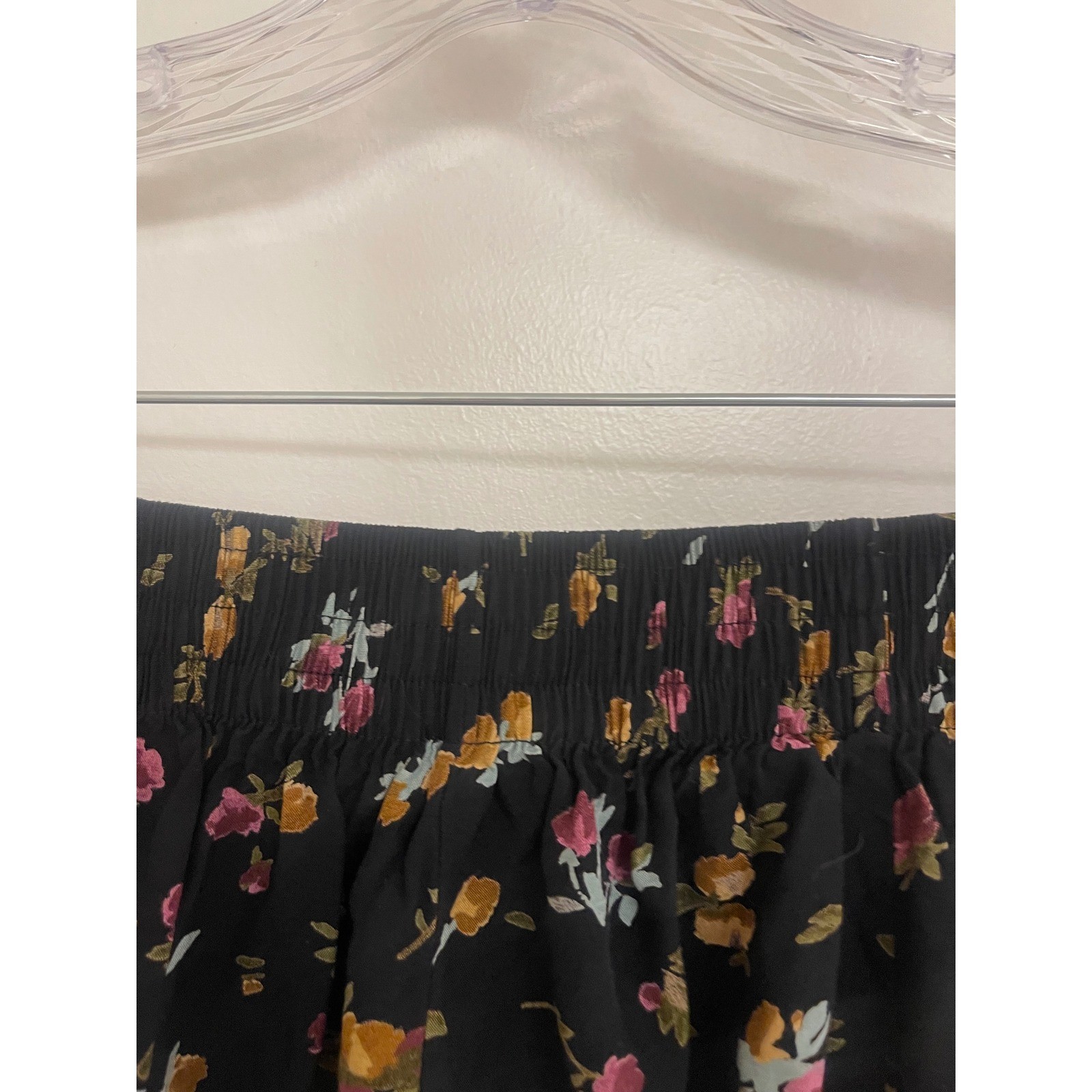 Vintage Kathryn Deene Floral Midi Skirt Front Button Cottagecore GrandmaCore