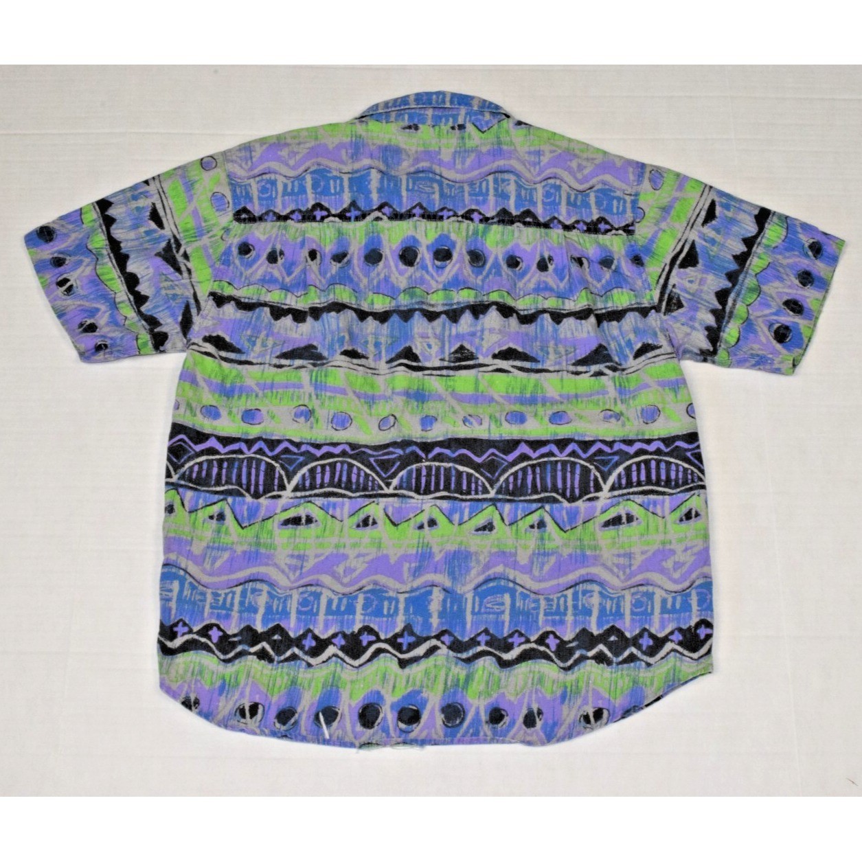 Vintage Gitano Shirt Size M 10 to 12 90s Lavender Lime Green Designer Pocket