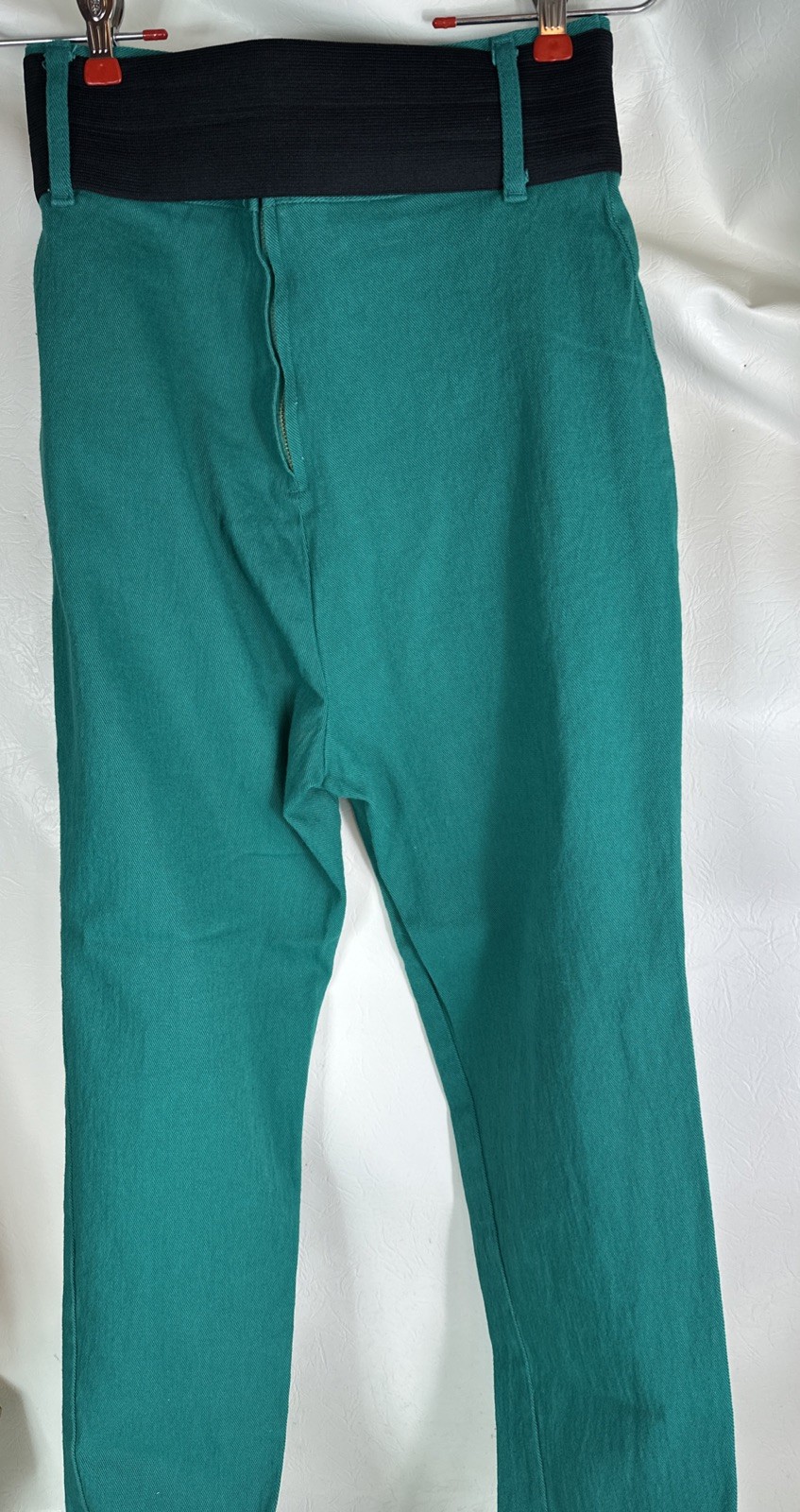 Vintage A. Smile Gelati Green High Waisted Elastic Waist Pants SJ05118 Womens 13