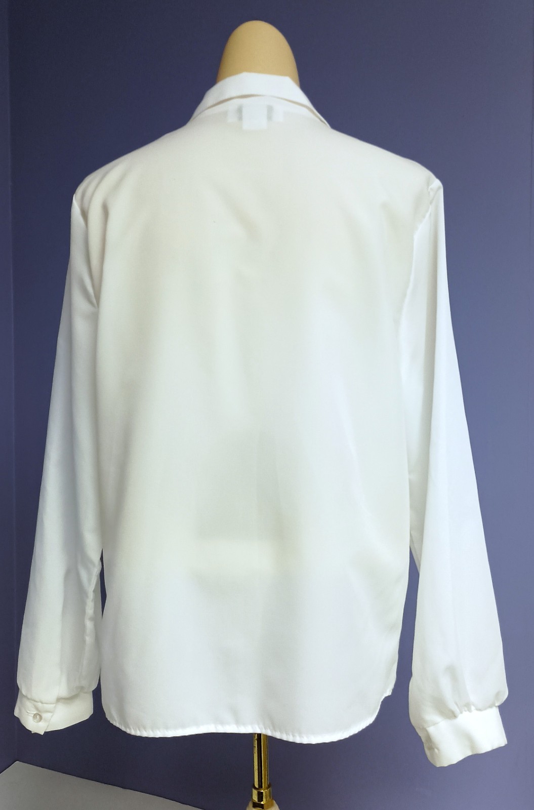 Vintage 80’s Harmal Ladies White Polyester Long Sleeve Casual/Dressy Blouse Md