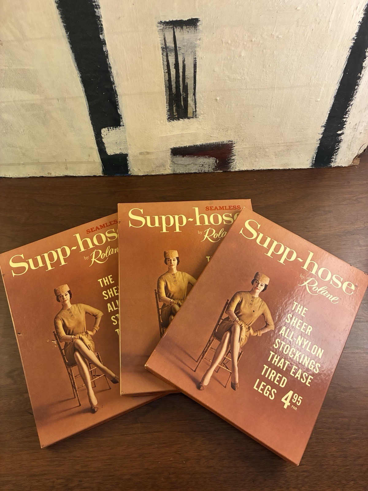 Lot Of 3 VTG Supp-Hose By Roland Seamless BEIGE L x 2 . XL – TAUPE XL x 1 NOS