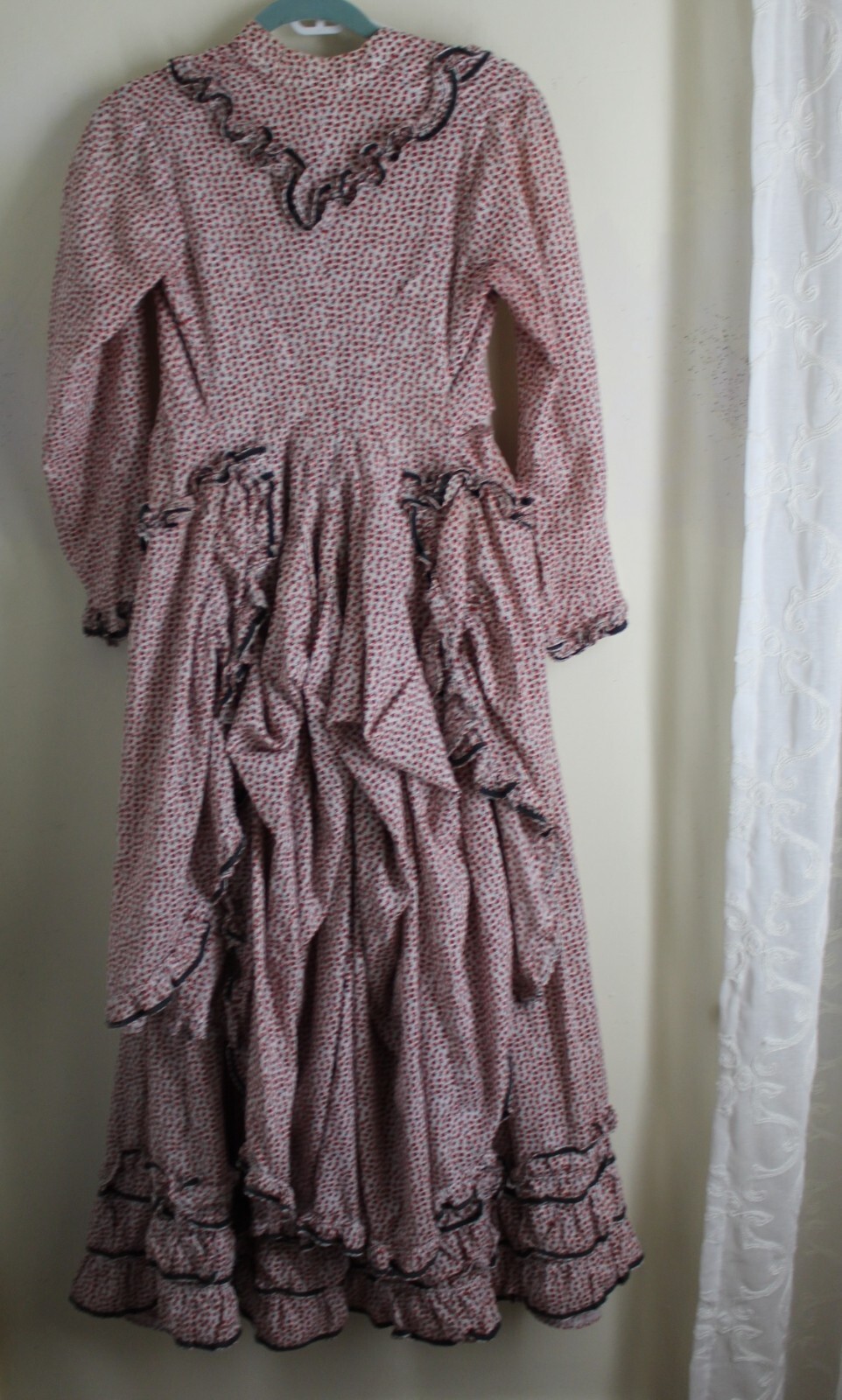 Estate Vtg AS IS 2Pc Edwardian Western Prarie Dress & Jacket Set Sz X S M