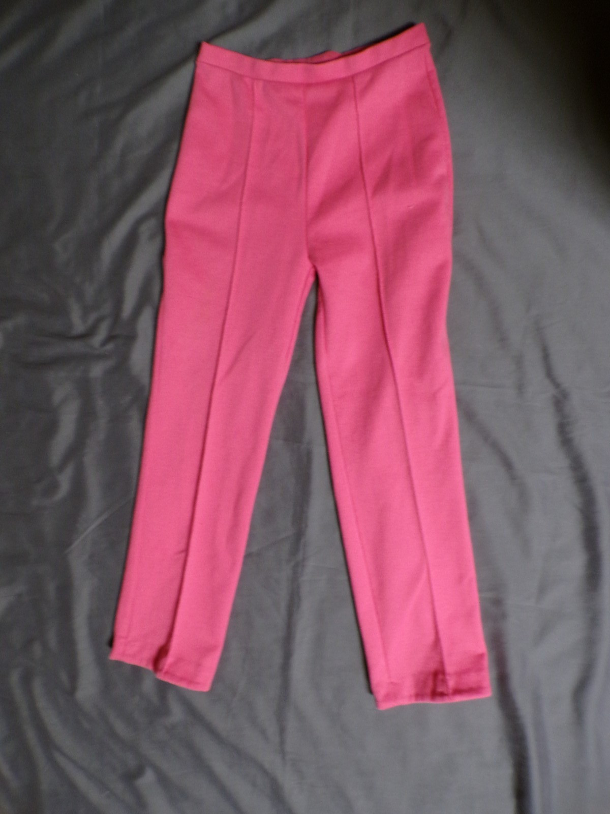 VINTAGE QUEEN CASUALS Pink Poly Cotton Pants Waist 26-30″