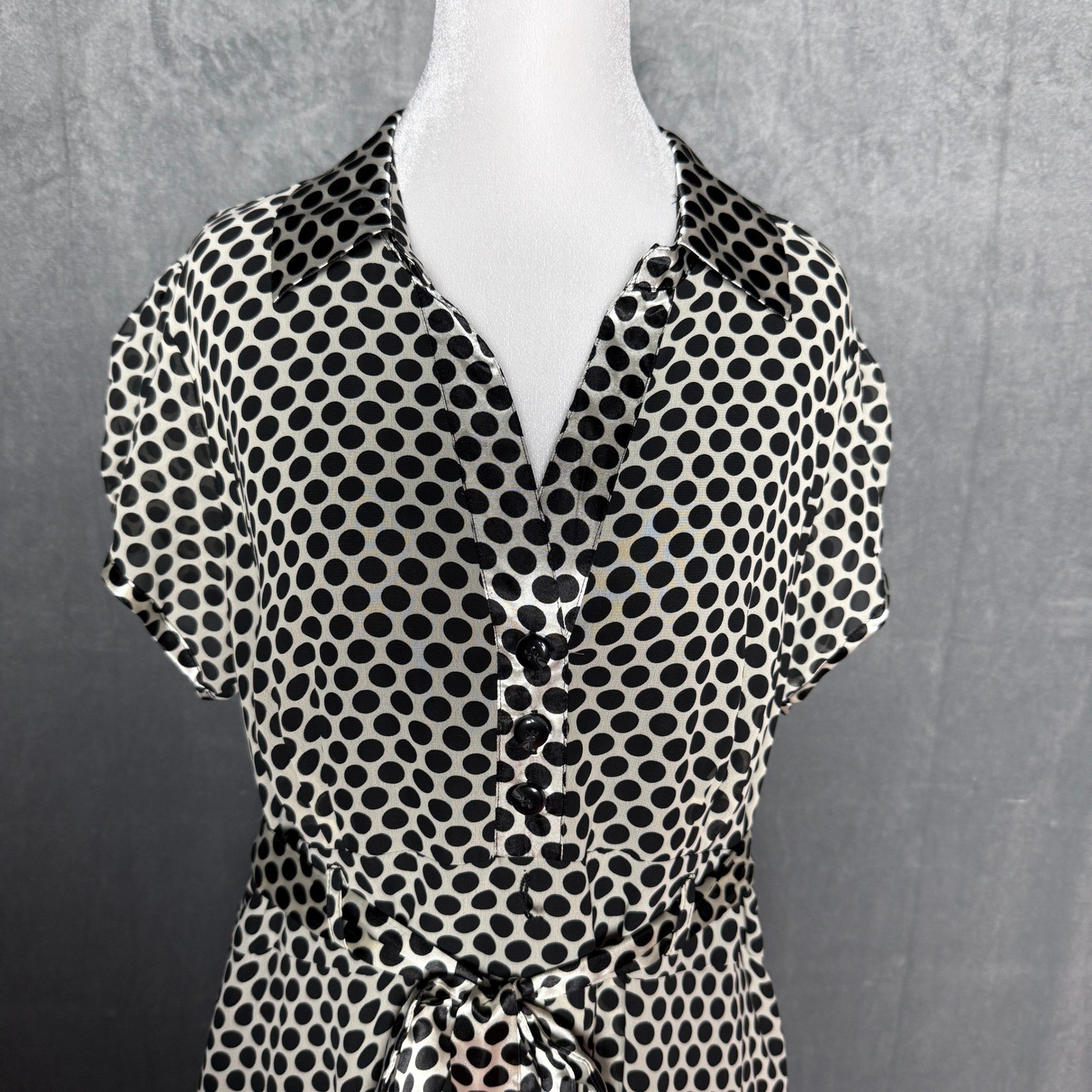 Robbie Bee Vintage 90s Y2K Polka Dot Midi Slip Dress Plus 16 XL Satin Retro