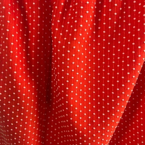 True vintage Red polka dot skirt with elastic waistband 15″ w X 24″ L (L4)