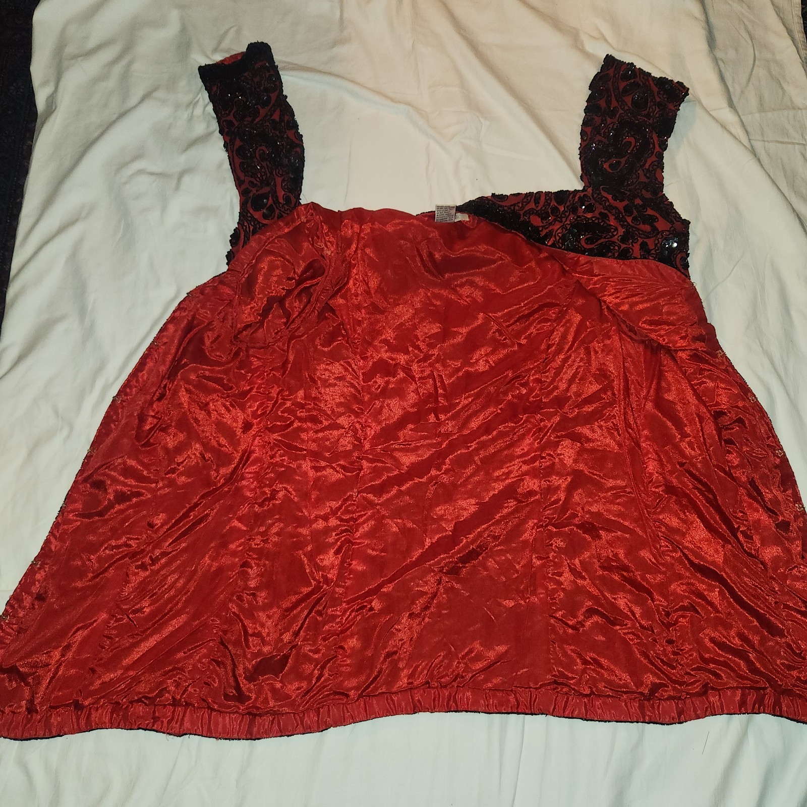 Vintage 1980s Beaded Sequin Niteline by Della Roufogali Made in India Size 8 Fun