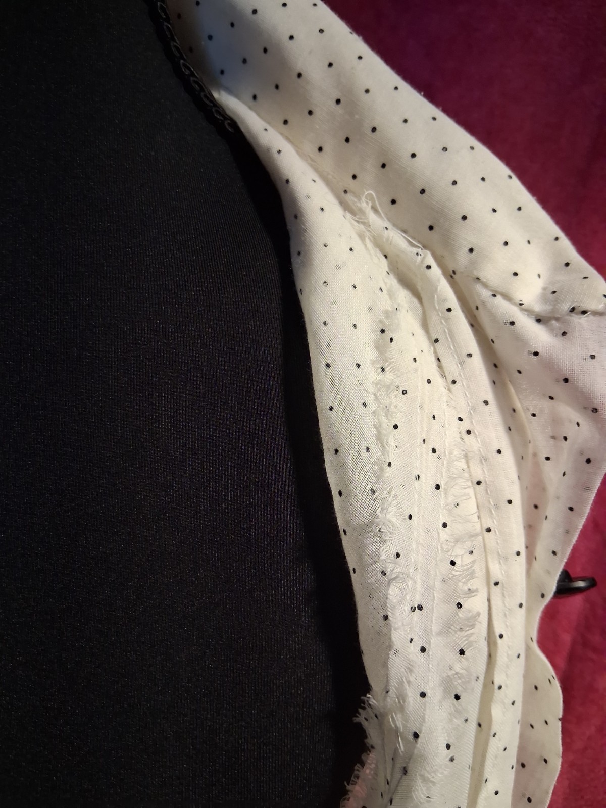 Vintage Hand-Sewn Sheer Polka Dot Blouse Artisan Made S/M