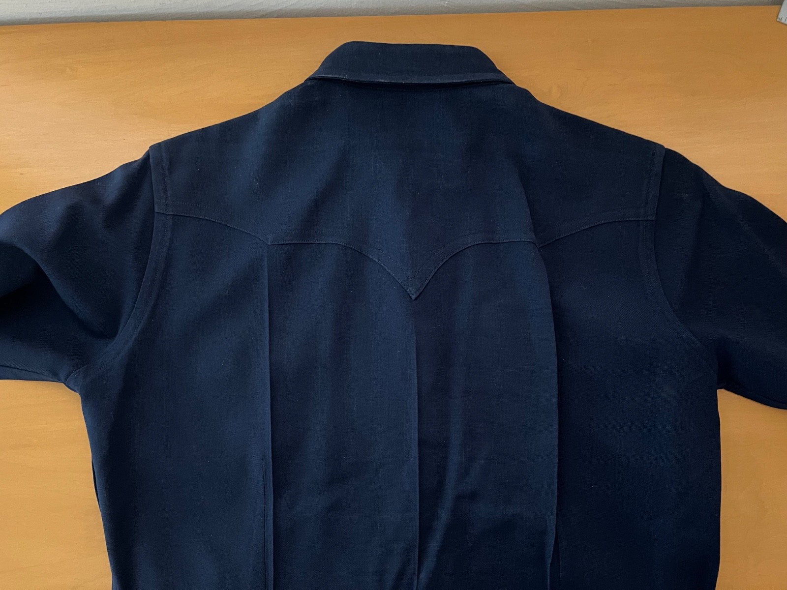 Rodeo Ben Shirt Blouse Vintage 1950s Western Cowgirl Cowboy Snaps XS Navy Blue