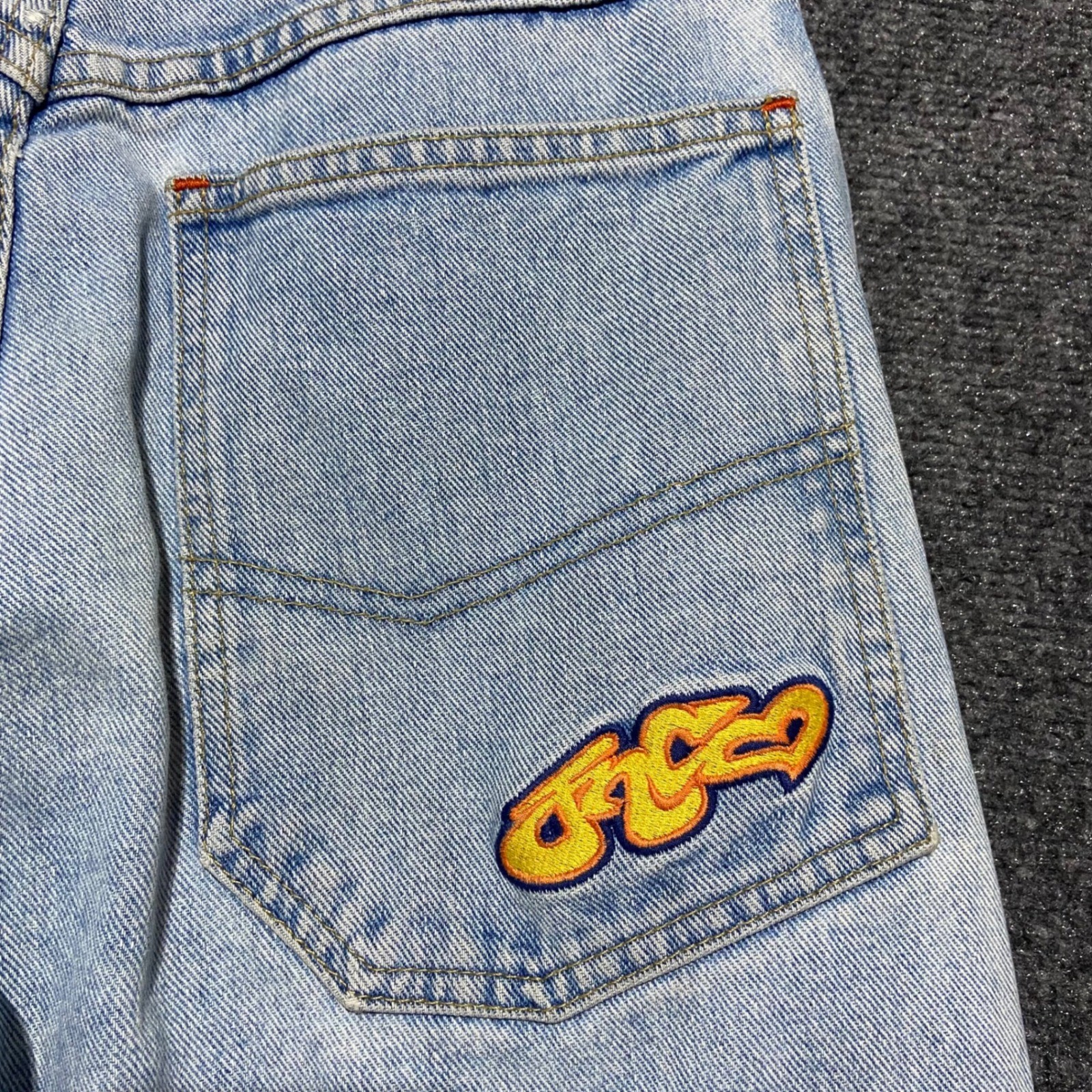 Vintage JNCO Sista Girlie Stuff Wide Leg Jeans Light Wash 90s Skater Size 7 USA