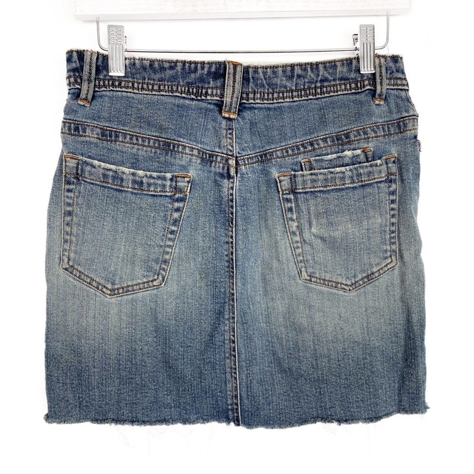 Vintage Riders Womens Y2K Mini Denim Skirt Size 6/8 Retro Western Cowgirl Rodeo