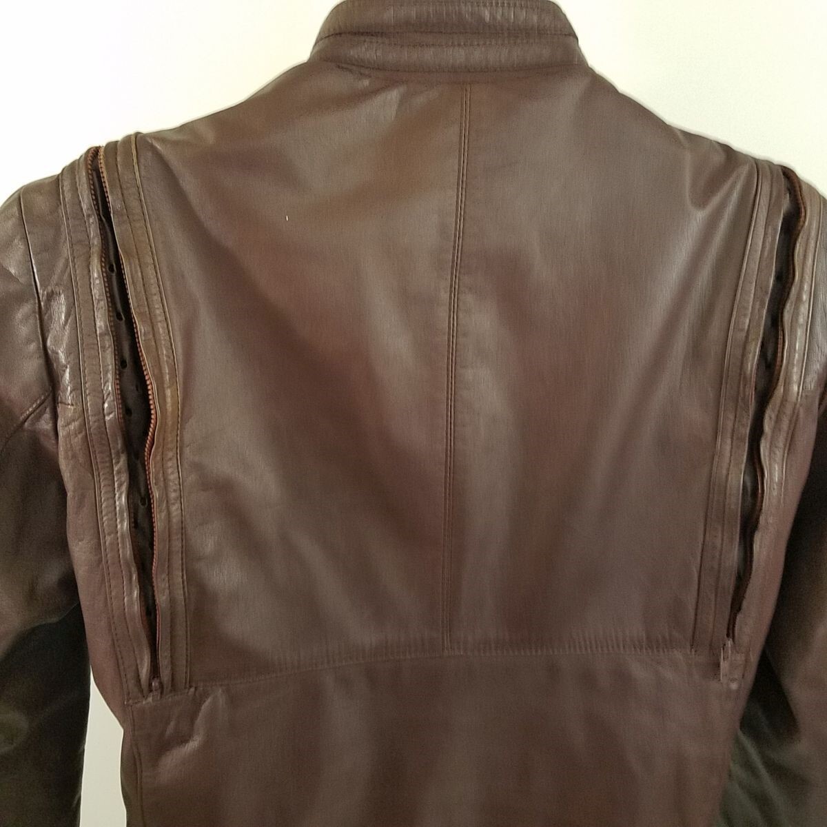 Vtg Womens Size 40 Yamaha Brown Wine Leather Moto Jacket & Liner Hein Gericke