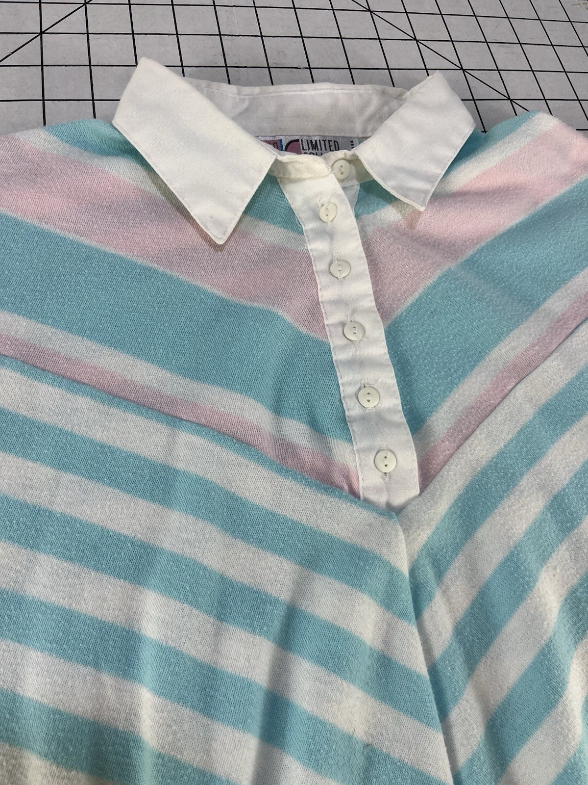 Vintage Iconic 1980’s Look Polo Sweatshirt Best Tank Top Blouse Aerobic Business