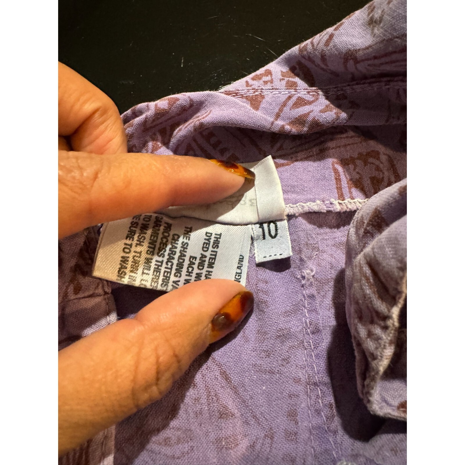 Miss Selfridge Vintage 90s Purple Geometric Print Ruffle Hem Mini Dress 10 w1