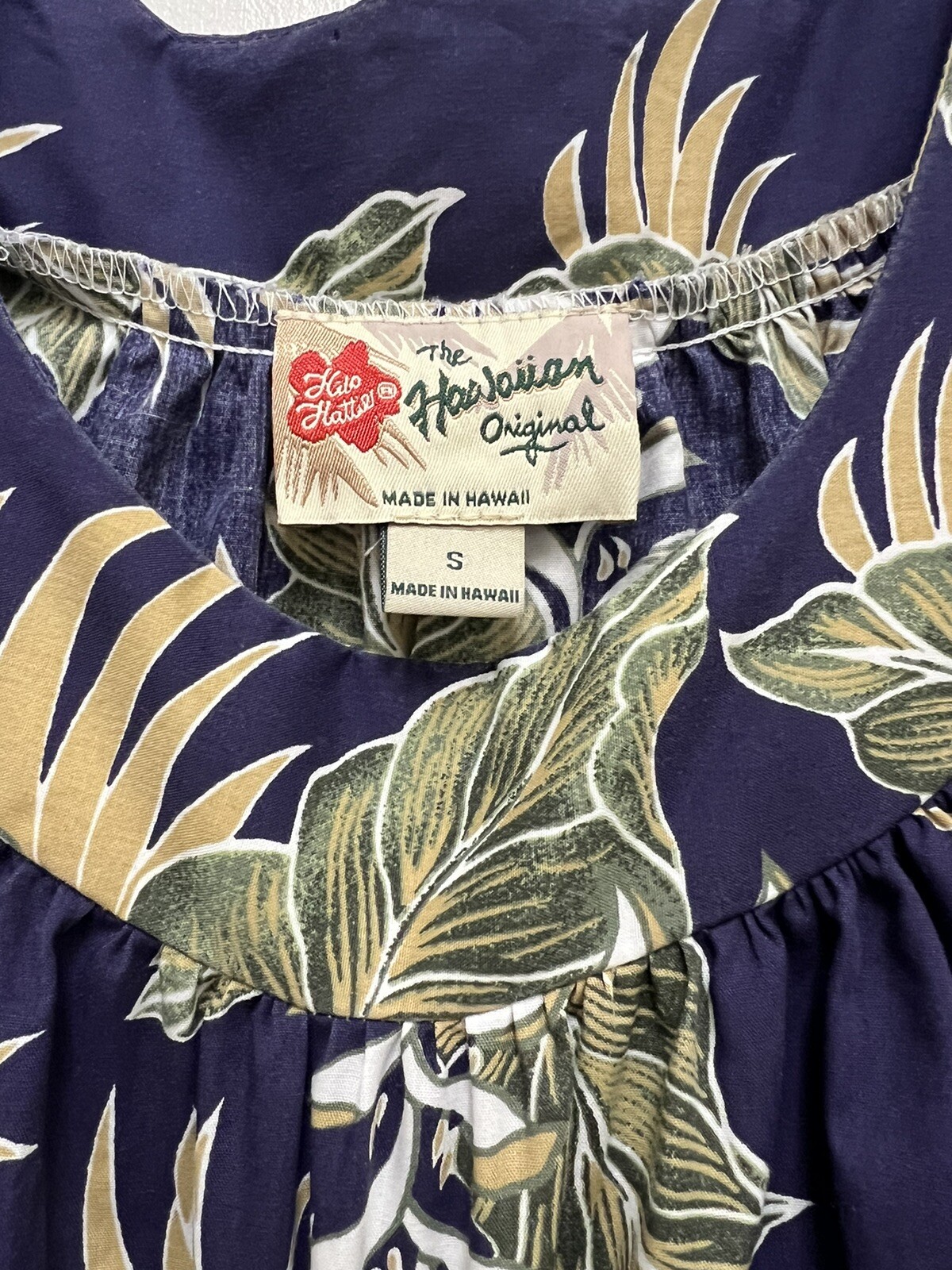 Hilo Hatties Tropical Hawaiian Blue Dress Women’s Size Small EUC