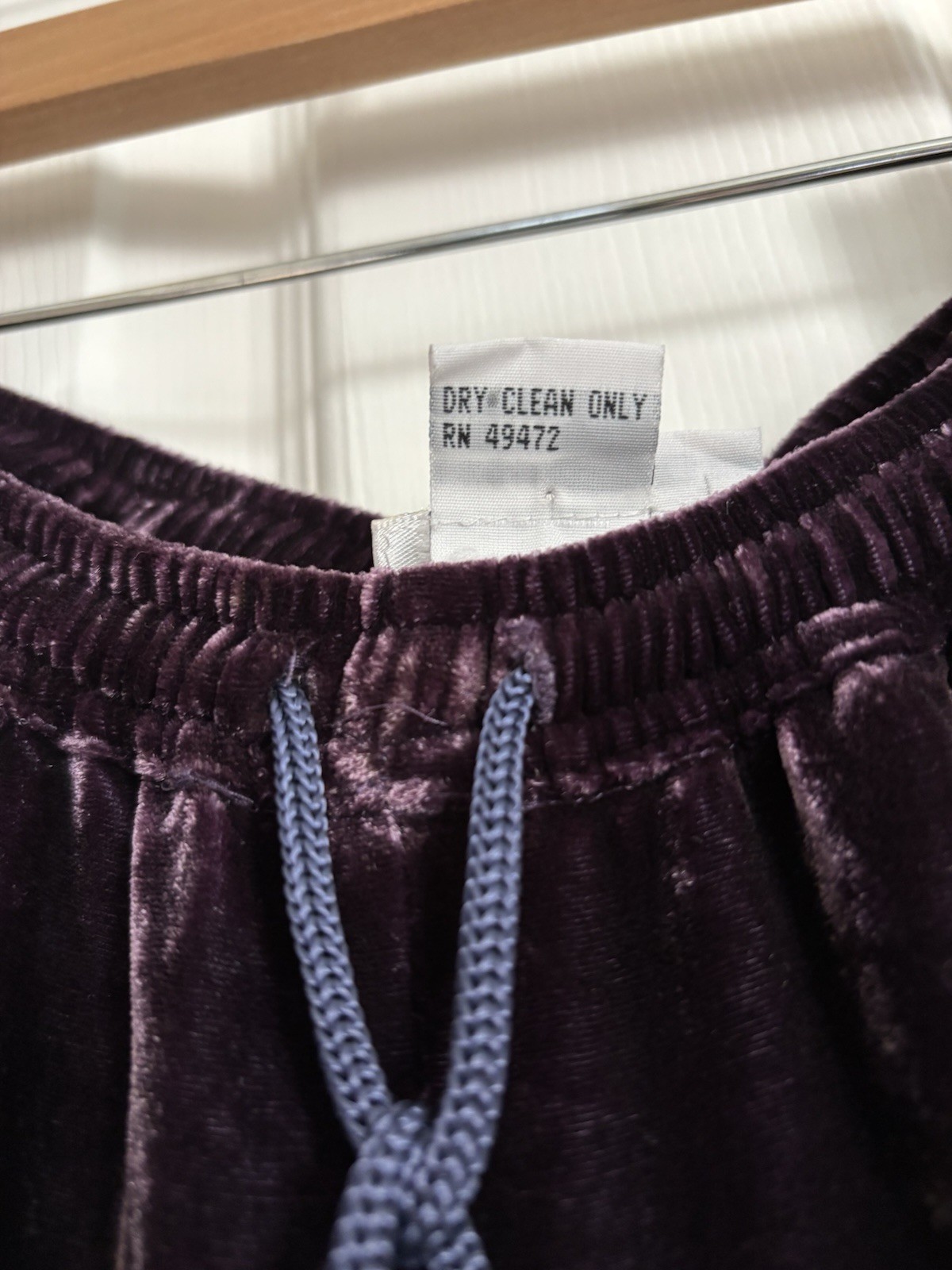 Arleen Bowman Chin Chin Women’s Large Purple Silk Velvet Lounge Set Vintage 90’s