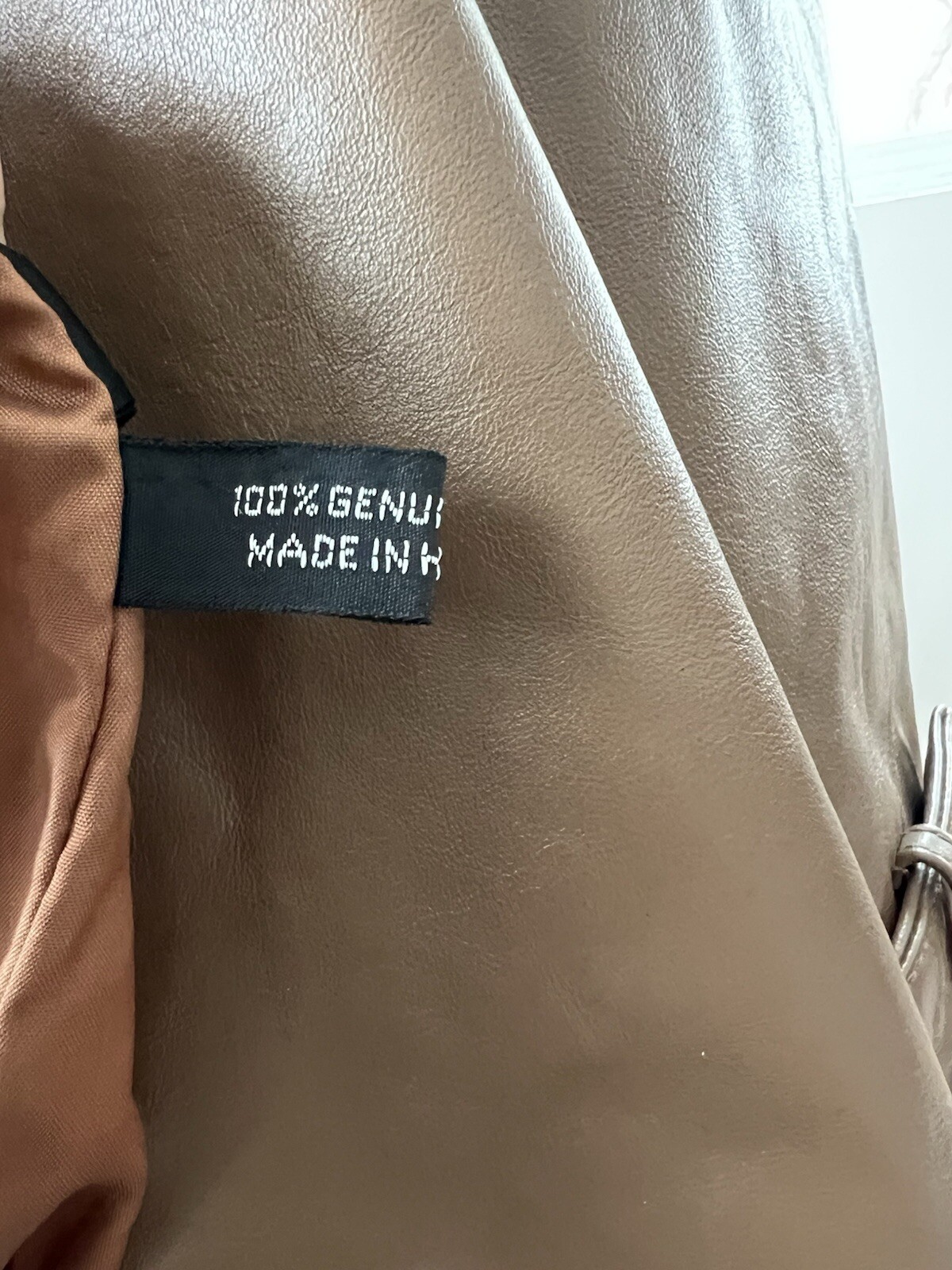100% Genuine Leather Vintage Woman’s Coat Made In Hong Kong The Tannery