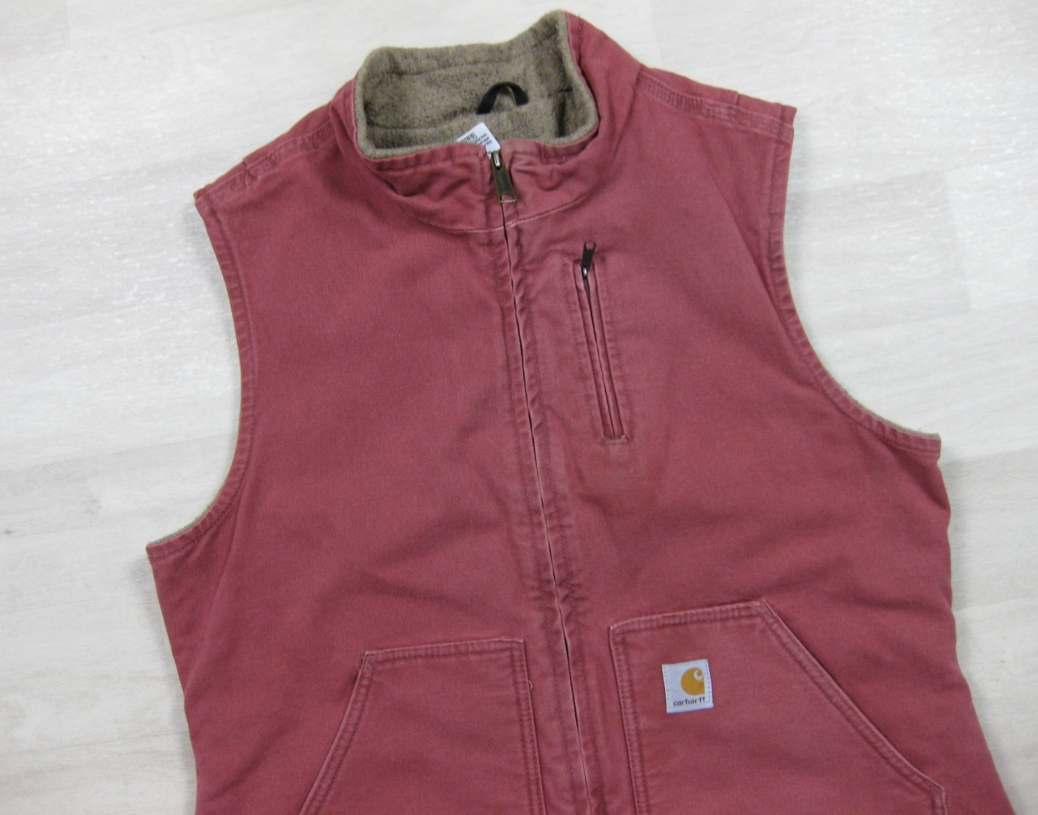 Vintage Y2K Carhartt Sherpa Lined Vest Women’s (L) WV001 VRS Rose Workwear
