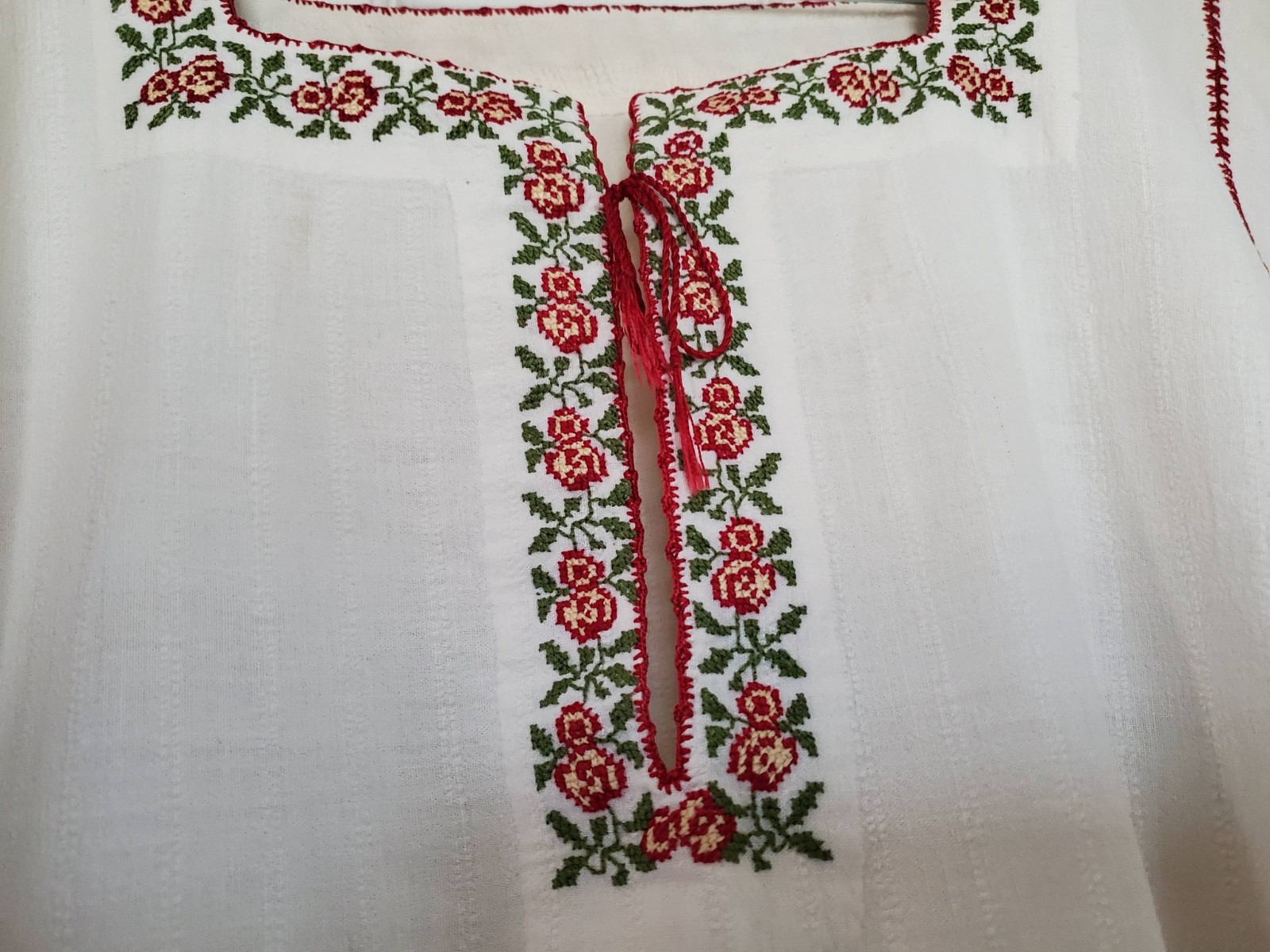 TraditionalBulgarian long dress with Floral Embroidery-Beautiful