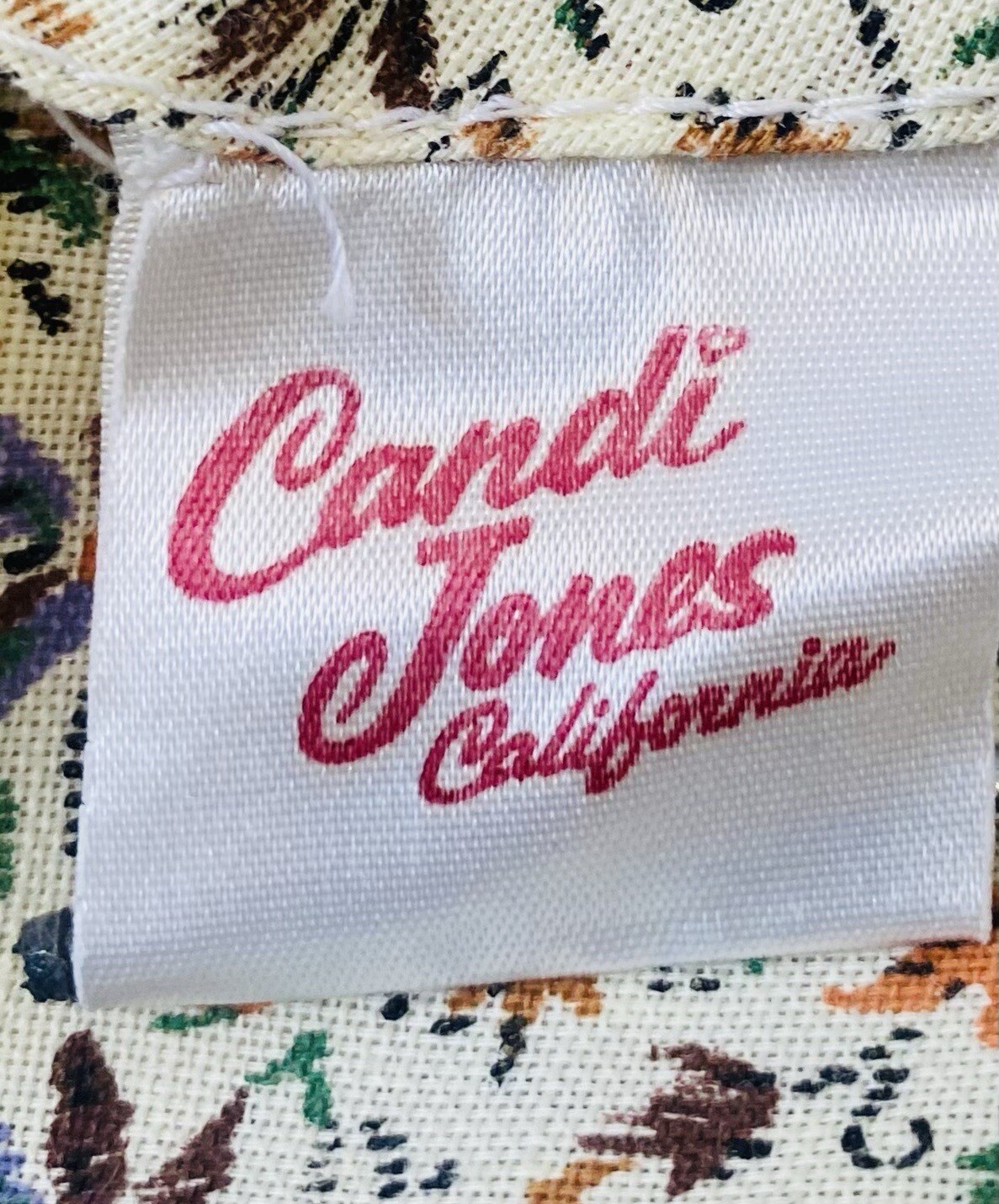 Vintage Candi Jones California Prairie Cottagecore Coquette Maxi Dress 70s XS-S