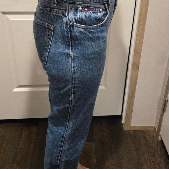 Vintage tommy Hilfiger blue denim jeans women size 6 Frayed Cuff 28 Inseam
