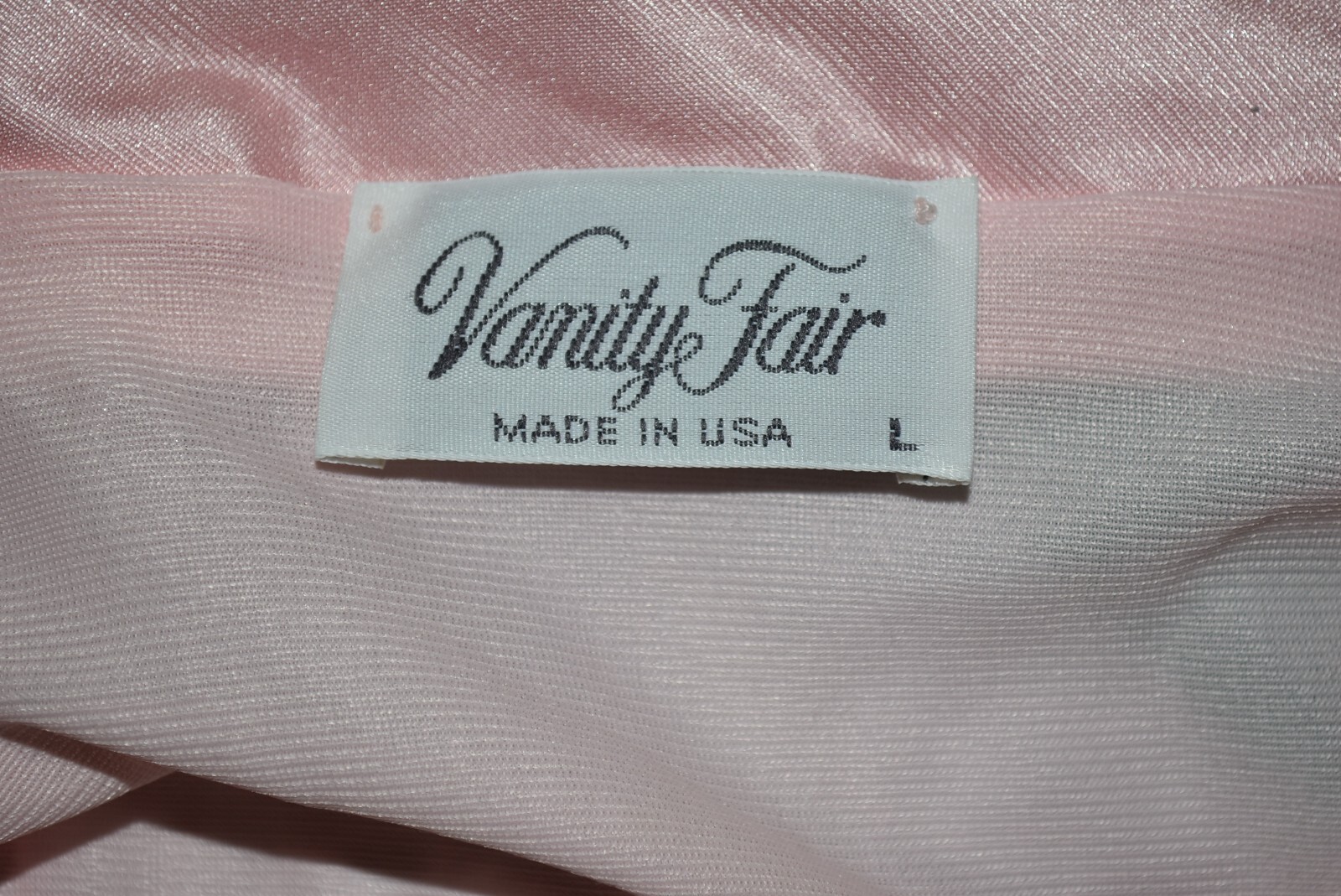 Vintage VANITY FAIR women’s Large PINK BELOW KNEE HOUSECOAT DUSTER robe USA VGC