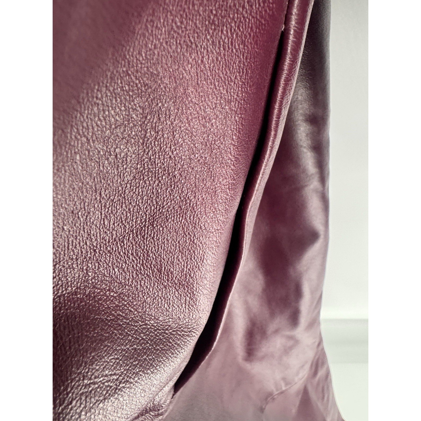 VTG 90’s Roaman’s Genuine Leather Women’s Sz 34W Purple Long Trench Coat Witch
