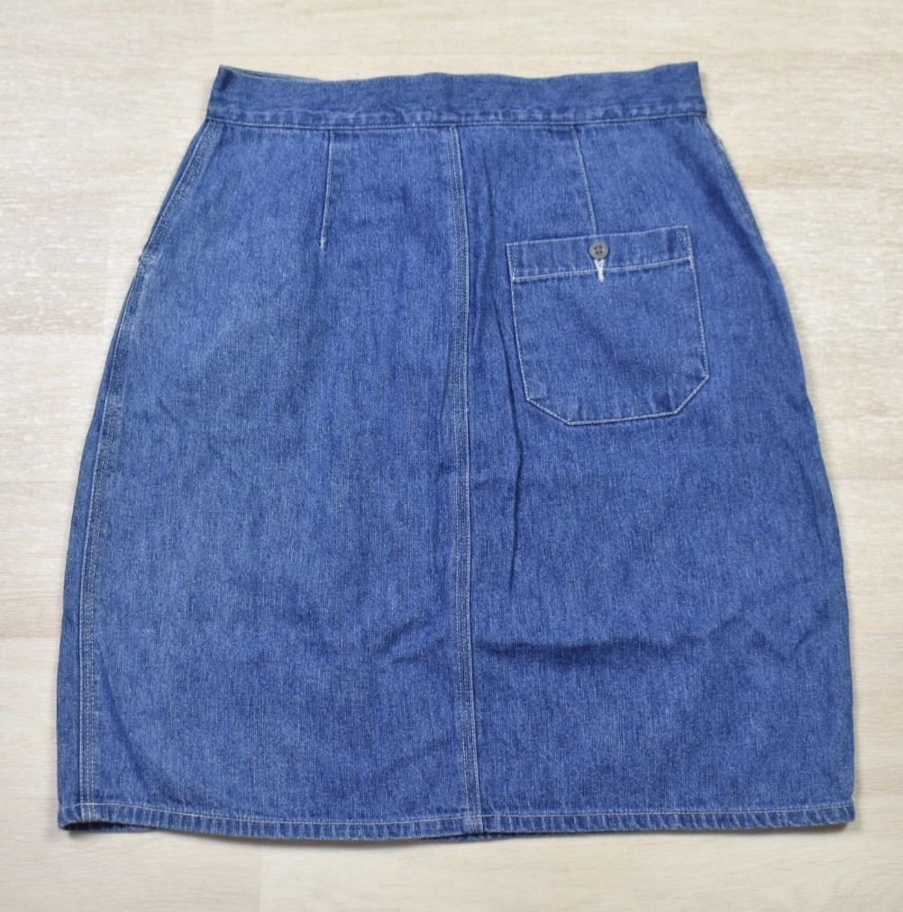 90s Y2K Faded Glory Denim Jean Skirt 90s Belted Western Grunge Size 4 VTG