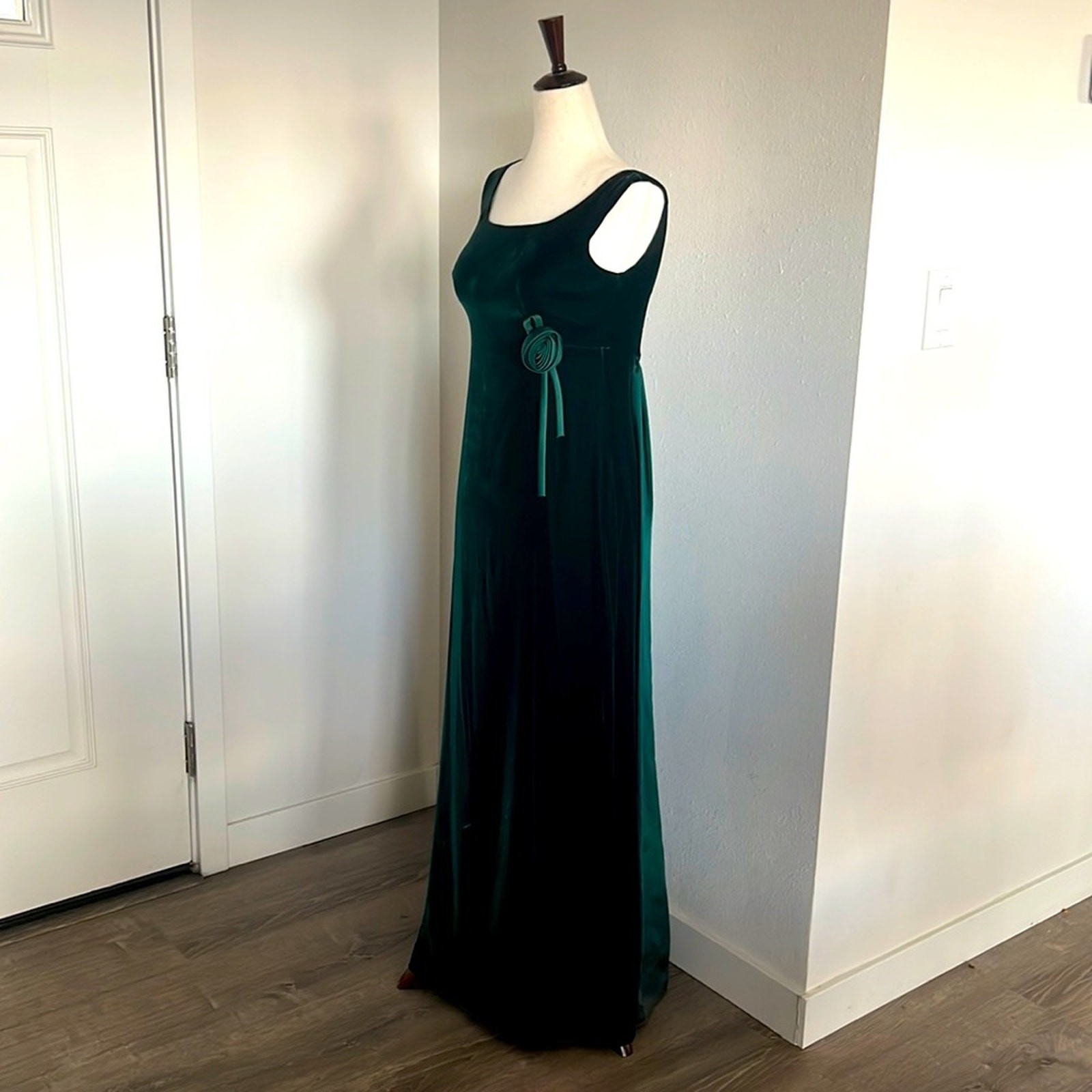 1960’s Vintage Velvet & Silk Satin Empire Waist Gown