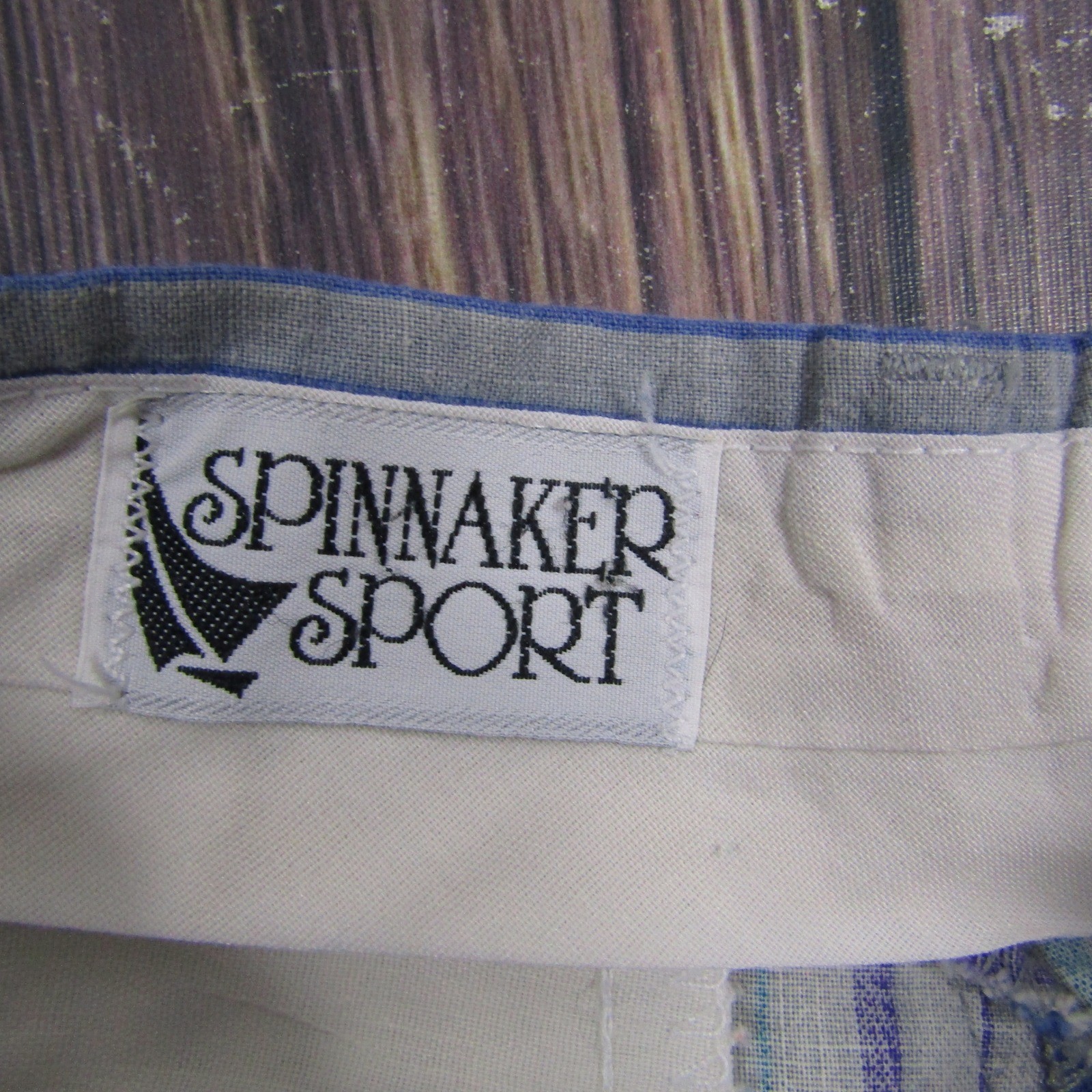Spinnaker Sport Striped Shorts Womens 26 Grey Vintage High Rise Cuffed Pleated