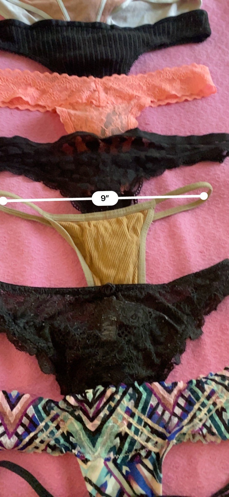 Vintage lote 11 PINk/ Victoria’S Secrets Thong/string PANTIES#5677